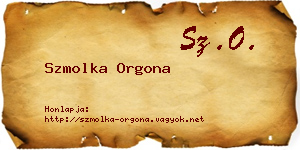 Szmolka Orgona névjegykártya